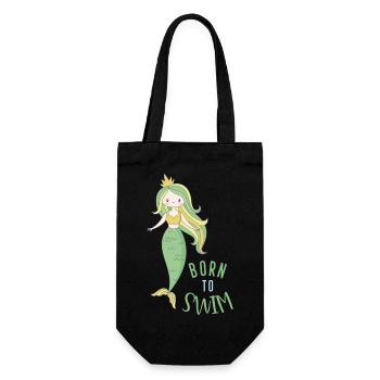 Born to swim - Geschenkbeutel für Flaschen - Schwarz - Vorne