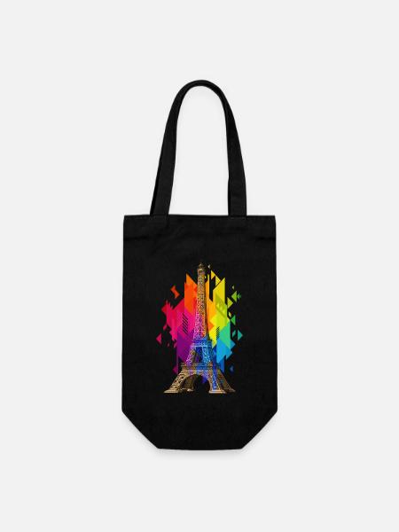 Paris Tour Eiffel France Ville Skyline Art - Sac à bouteille - noir