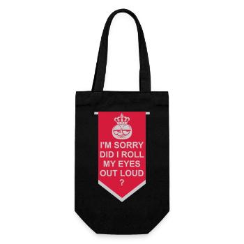 Roll My Eyes Out - Geschenkbeutel für Flaschen - Schwarz - Vorne
