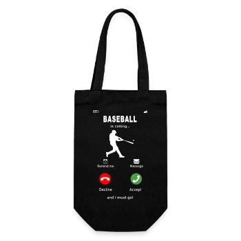 Baseball is calling - Gift Bag for Bottles - black - Front