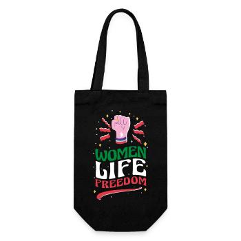 Women Life Freedom - Cute Iranian Women - Gift Bag for Bottles - black - Front