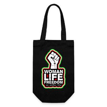 Woman Life Freedom | Faust with Iran Outline - Gift Bag for Bottles - black - Front