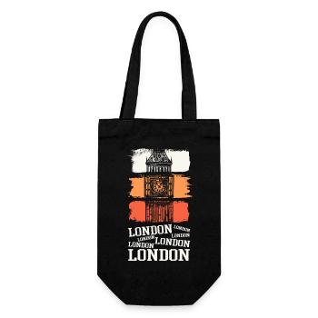 London England UK City Skyline Vintage Retro - Gift Bag for Bottles - black - Front