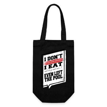 eat sleep swim tshirts gift happy biker - Geschenkbeutel für Flaschen - Schwarz - Vorne