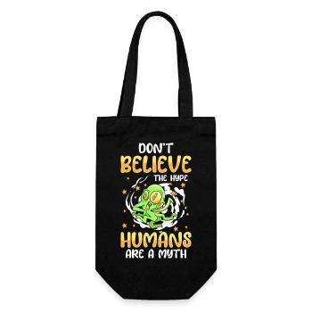 Alien Spaceship Extraterrestrial Aliens - Gift Bag for Bottles - black - Front