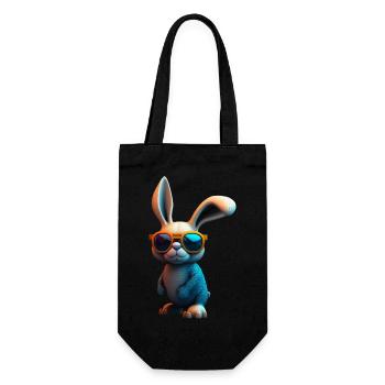 Rabbit - Geschenkbeutel für Flaschen - Schwarz - Vorne