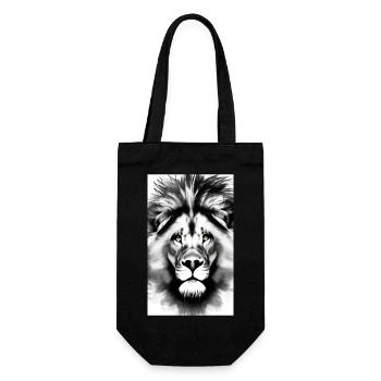 Lion Black and White - Gift Bag for Bottles - black - Front