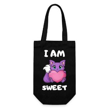 Je suis doux Design - Dictons - Animaux - mignons - Sac à bouteille - noir - Devant