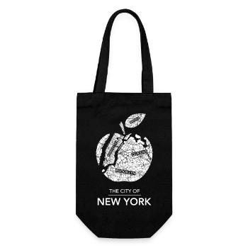 Big Apple - CIty of New York - Geschenkbeutel für Flaschen - Schwarz - Vorne
