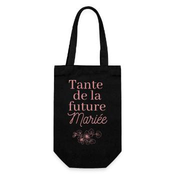 Tante future Mariée. EVJF Team future mariée  - Sac à bouteille - noir - Devant