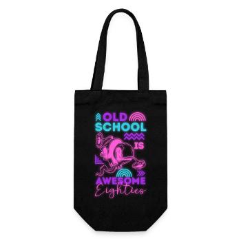 Soirée disco néon des années 80 - Sac à bouteille - noir - Devant