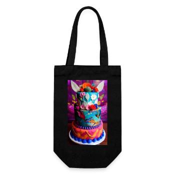 Great cake for celebrating - Gift Bag for Bottles - black - Front