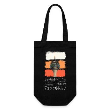 Dusseldorf Japan City Skyline Vintage Retro - Gift Bag for Bottles - black - Front