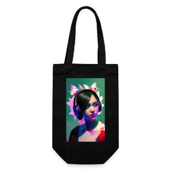 ARTWORK Headphones Girl Lea - Gift Bag for Bottles - black - Front