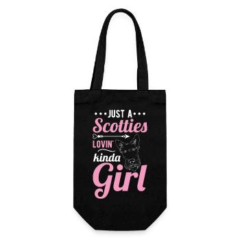 Scottish Terrier Scottie Hund - Geschenkbeutel für Flaschen - Schwarz - Vorne