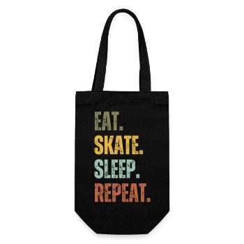 EAT SKATE SLEEP REPEAT - Gift Bag for Bottles - black - Front