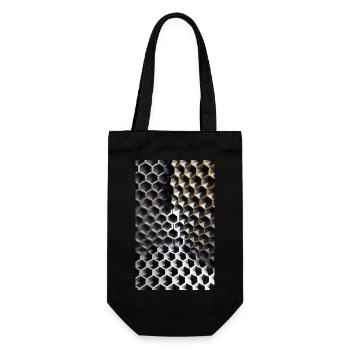 Metallisches kartesisches Design - Geschenkbeutel für Flaschen - Schwarz - Vorne