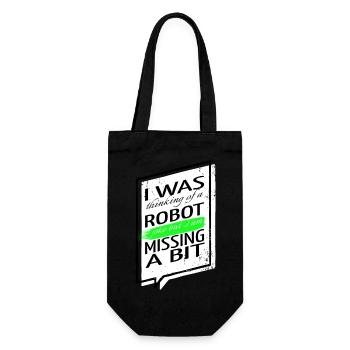 jokes robot engineering robotics sci fi computer - Geschenkbeutel für Flaschen - Schwarz - Vorne