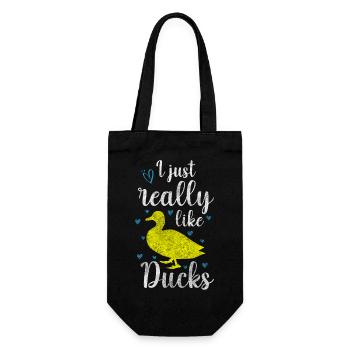 Duck Quack Nature - Gift Bag for Bottles - black - Front