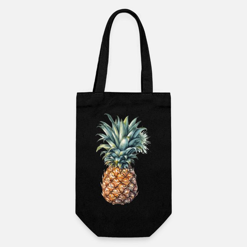 Pineapple - Gift Bag for Bottles - black