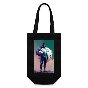 Fußball - Geschenkbeutel für Flaschen - Schwarz - Vorne