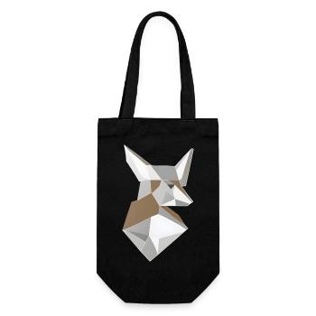 Tête de renard de forme abstraite - Sac à bouteille - noir - Devant