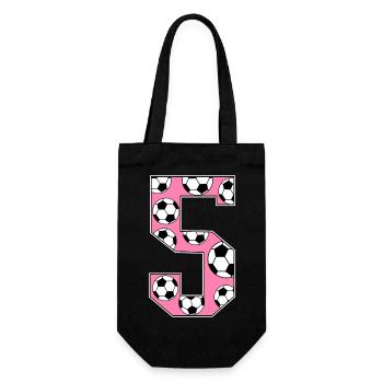 5ème anniversaire Football Rose - Sac à bouteille - noir - Devant