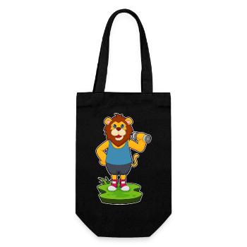 Lion Bodybuilder Dumbbell Bodybuilding - Sac à bouteille - noir - Devant