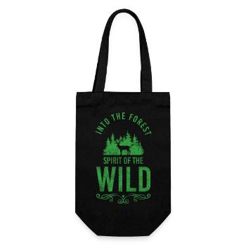 Tree Hiking Animals Forester - Gift Bag for Bottles - black - Front