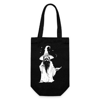 Mystérieux Wizard Figure Fantasy - Sac à bouteille - noir - Devant