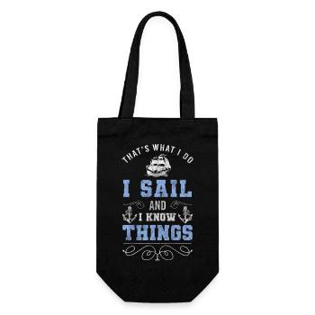 Sailboat Captain Beach Holiday - Gift Bag for Bottles - black - Front