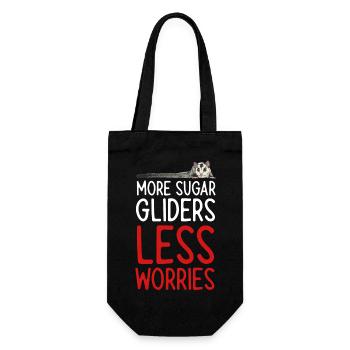 Short-headed glider Sugar Glider - Gift Bag for Bottles - black - Front