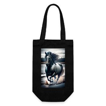 Cheval | Équitation | Animal | Monture | Coloré - Sac à bouteille - noir - Devant