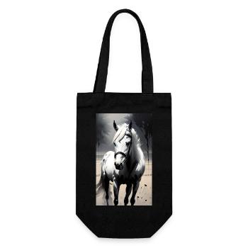 Cheval | Équitation | Animal | Monture | Coloré - Sac à bouteille - noir - Devant