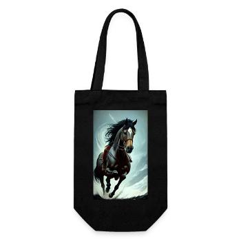 Horse | Horseback riding | Animal | Mount | Colorful - Gift Bag for Bottles - black - Front