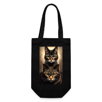 Cat | Pet | Cat Fan | cute | Kitten - Gift Bag for Bottles - black - Front