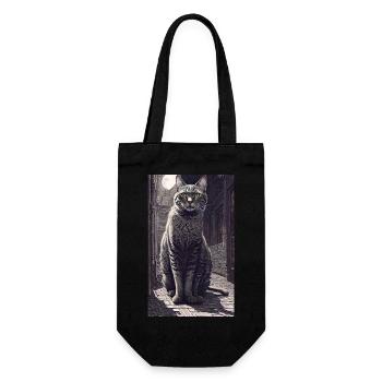 Cat | Pet | Cat Fan | cute | Kitten - Gift Bag for Bottles - black - Front