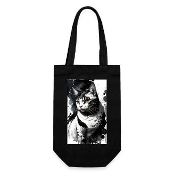 Cat | Pet | Cat Fan | cute | Kitten - Gift Bag for Bottles - black - Front