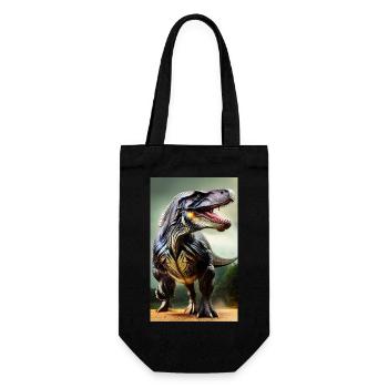Dinosaurier | T-Rex | Tyrannosaurus - Geschenkbeutel für Flaschen - Schwarz - Vorne
