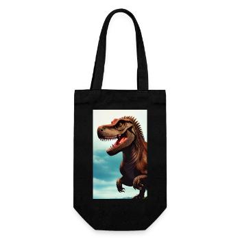 Dinosaures | T-Rex | Tyrannosaure - Sac à bouteille - noir - Devant
