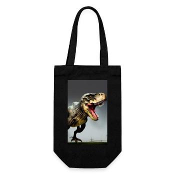 Dinosaures | T-Rex | Tyrannosaure - Sac à bouteille - noir - Devant
