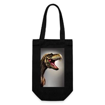 Dinosaurier | T-Rex | Tyrannosaurus - Geschenkbeutel für Flaschen - Schwarz - Vorne