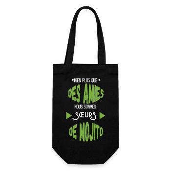 Mijitos Schwester - Geschenkbeutel für Flaschen - Schwarz - Vorne