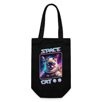 Space cat - sacred of Burma - Gift Bag for Bottles - black - Front