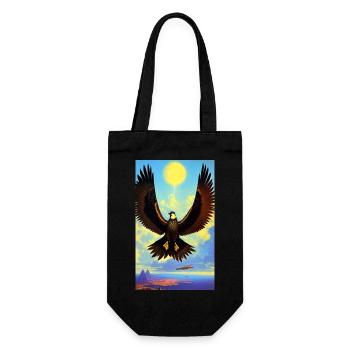 Eagle | Birds | Freedom | Animals - Gift Bag for Bottles - black - Front