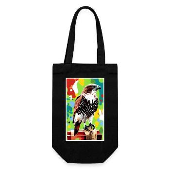 Eagle | Birds | Freedom | Animals - Gift Bag for Bottles - black - Front