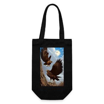 Aigle | Oiseaux | Liberté | Animaux - Sac à bouteille - noir - Devant
