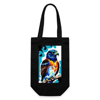Aigle | Oiseaux | Liberté | Animaux - Sac à bouteille - noir - Devant