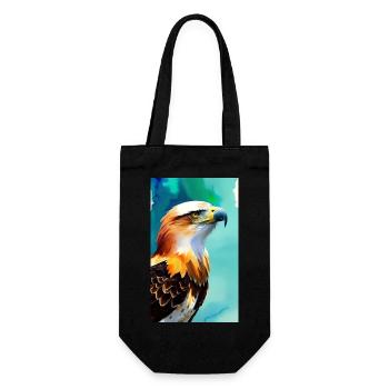 Aigle | Oiseaux | Liberté | Animaux - Sac à bouteille - noir - Devant