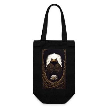 Eagle | Birds | Freedom | Animals - Gift Bag for Bottles - black - Front